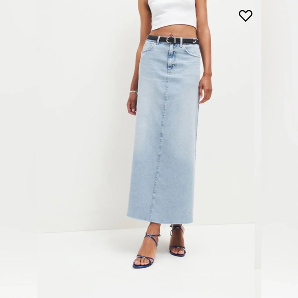 Reformation Kass Maxi Denim Skirt in Bowen Size 27 - Full Length Jean Skirt - Picture 10 of 15